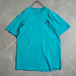 ヘインズ(Hanes)のヘインズ　80s プリントTシャツ　USA製　イルカ　シングルステッチ(Tシャツ/カットソー(半袖/袖なし))