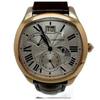 カルティエ(Cartier)のカルティエ　ドライブドゥカルティエ　レトログラード式2タイムゾーン　K18PG(腕時計(アナログ))