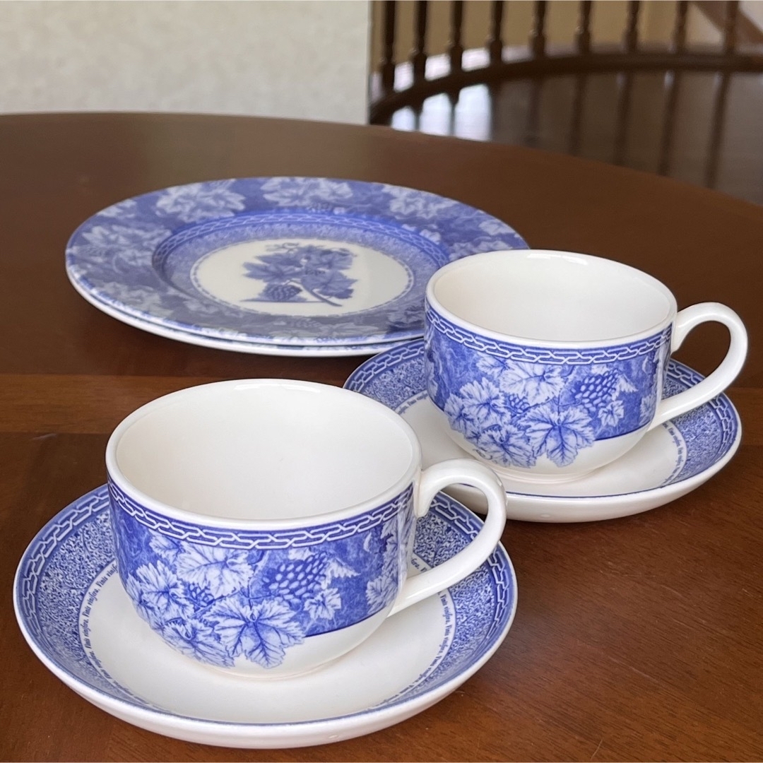 WEDGWOOD - 【未使用美品】ウェッジウッド☆ビンテージブルー☆トリオ