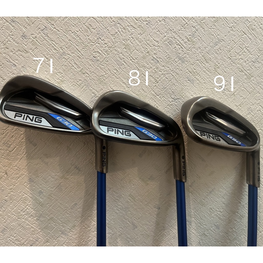 PING G30 アイアン 7〜W(4本)黒　スチール 105g（S）