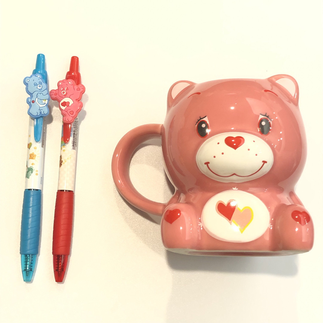 CareBears(ケアベア)のケアベア CareBears ボールペン & マグカップ　3点セット エンタメ/ホビーのアニメグッズ(キーホルダー)の商品写真