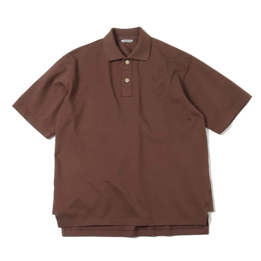 ポロシャツAURALEE 2022SS Pique Big Polo brown 3 - morahiking.com