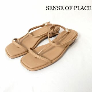 センスオブプレイスバイアーバンリサーチ(SENSE OF PLACE by URBAN RESEARCH)の美品 センスオブプレイス ぺたんこ フラット サンダル トングサンダル Ｓ(サンダル)