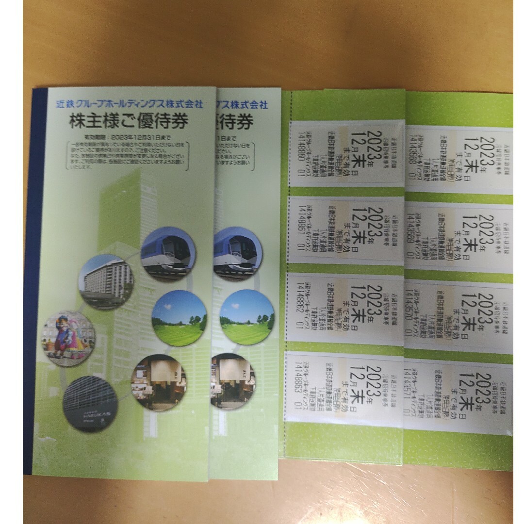 近鉄株主優待乗車券8枚、優待冊子2冊 匿名発送致します
