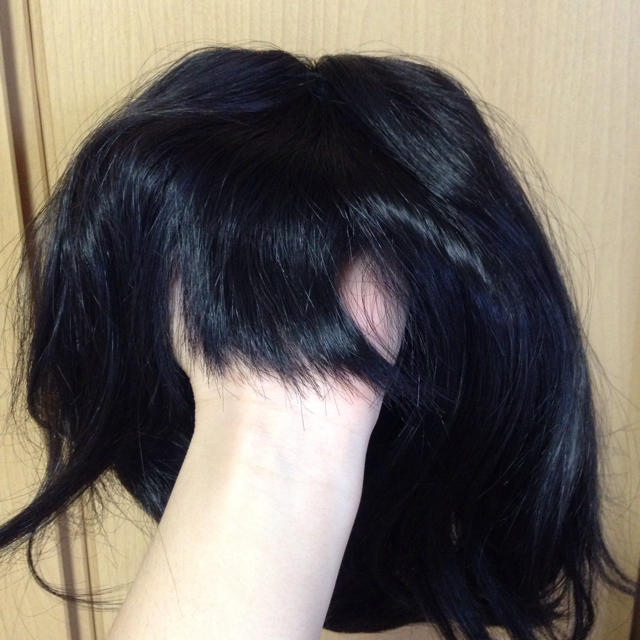 NAVANA WIG(ナバーナウィッグ)の黒 ショート ウイッグ 前髪あり レディースのウィッグ/エクステ(ショートストレート)の商品写真