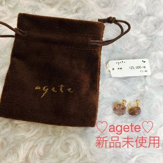 アガット(agete)のプレゼントにも(´˘`＊)agete  パープル イヤリング(イヤリング)