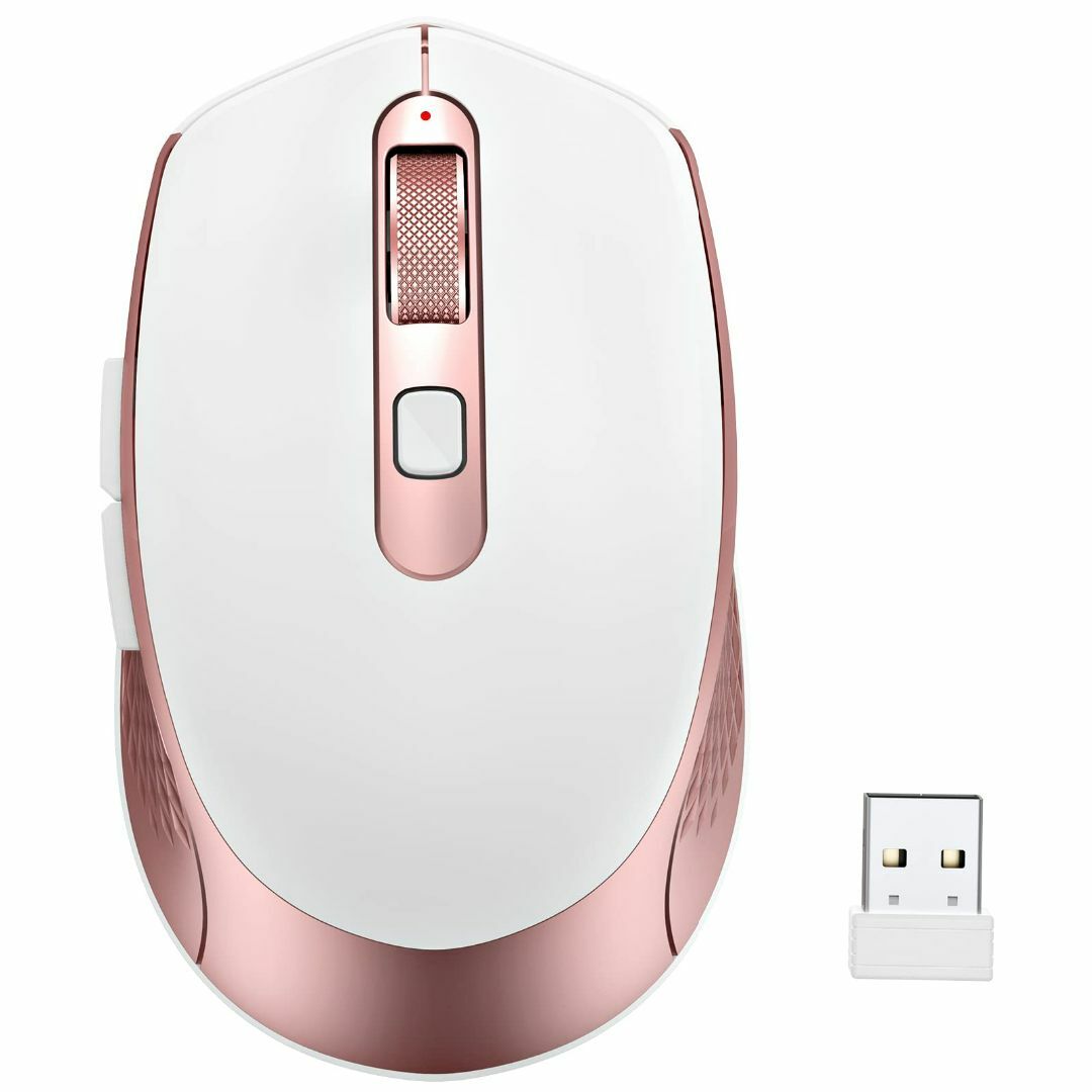 【色: Rose Gold】充電式 無線 マウス- 2.4G USB & Blu 7