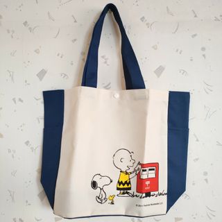 スヌーピー(SNOOPY)の新品 未使用 スヌーピー SNOOPY トートバッグ 非売品 限定 バッグ 青(トートバッグ)