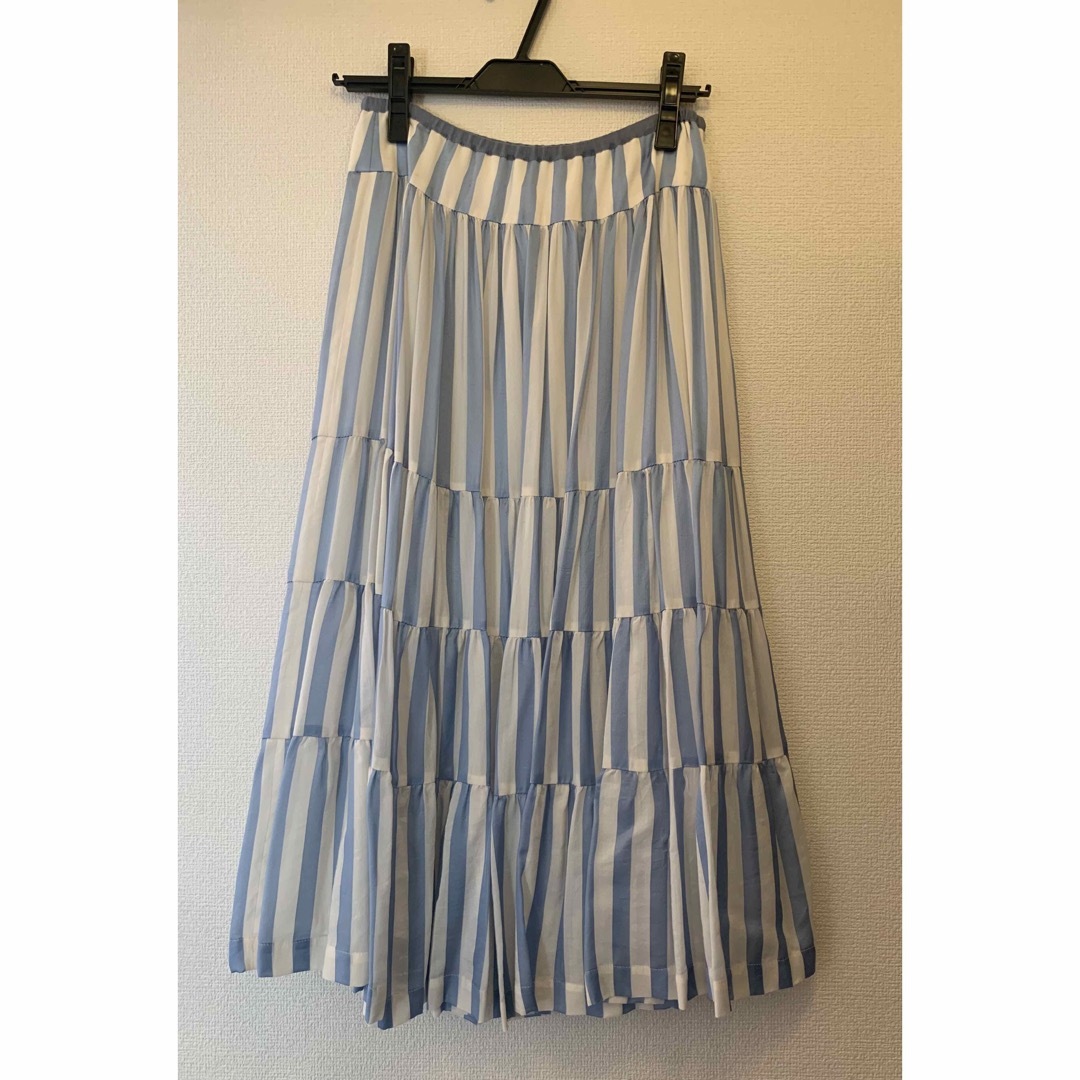 Jane Marple Satin stripes tiered skirt 2