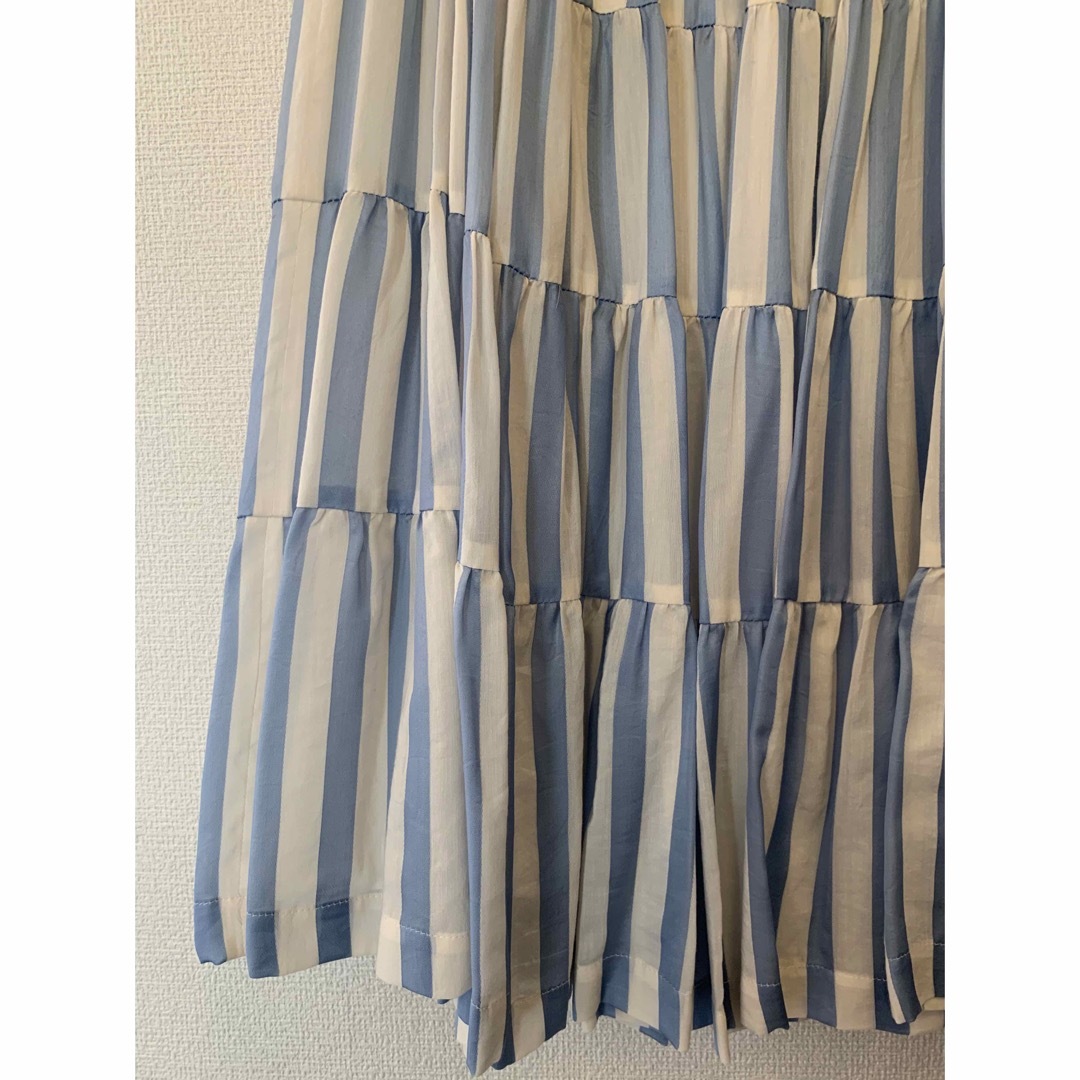 Jane Marple Satin stripes tiered skirt 3