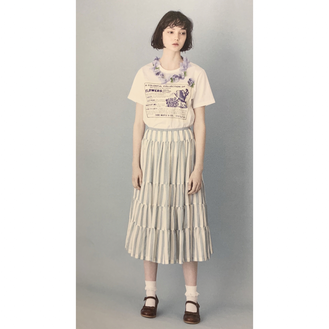 Jane Marple Satin stripes tiered skirtのサムネイル