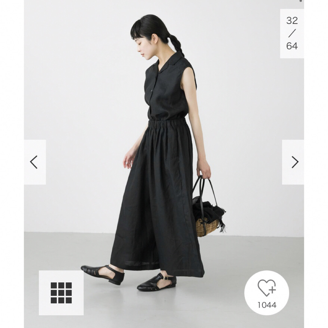 オンラインショッピング 新品タグ付 リネンワイドパンツ かぐれ DOORS