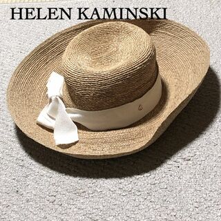 ヘレンカミンスキー(HELEN KAMINSKI)のヘレンカミンスキー ラフィアハット/Helen Kaminski リボン HAT(麦わら帽子/ストローハット)