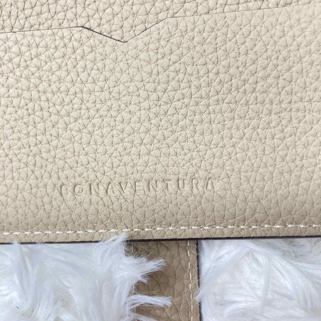 極美品✨ボナベンチュラ 折り財布 ベルテッド バイフォールド ベージュ