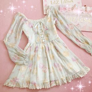 新品♡ 未使用♡ リズリサ♡ ミントグリーン♡ ワンピース♡ リボン付き♡