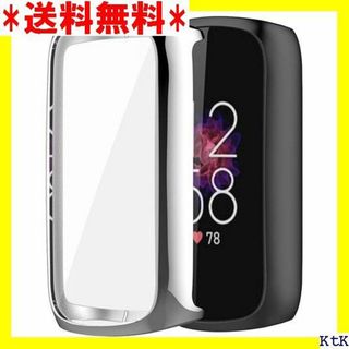 ６ 2個 Fitbit用 Luxe用 ケース メッキTPU ー シルバー 311(モバイルケース/カバー)