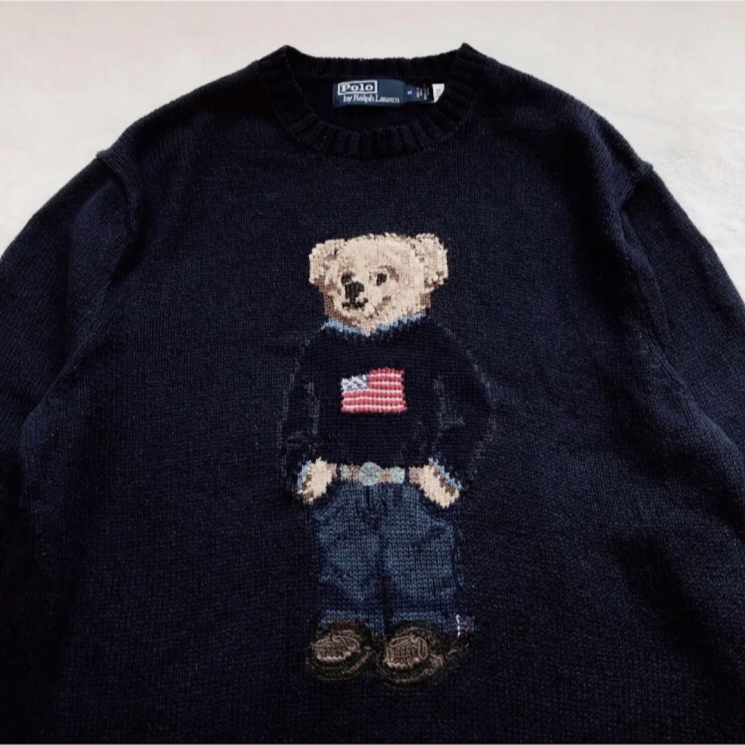最新作 RALPH LAUREN ラルフローレン ベア コットンリネン セーター