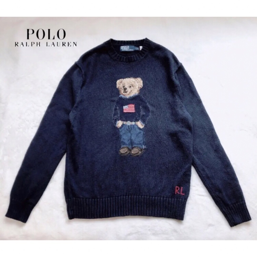 最新作 RALPH LAUREN ラルフローレン ベア コットンリネン セーター-