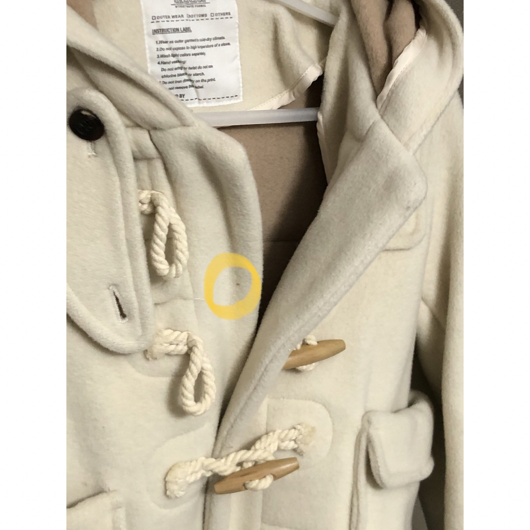 SNIDEL(スナイデル)のスナイデル　ショート　ダッフルコート　ホワイト　0サイズ　白　人気　初期 レディースのジャケット/アウター(ダッフルコート)の商品写真