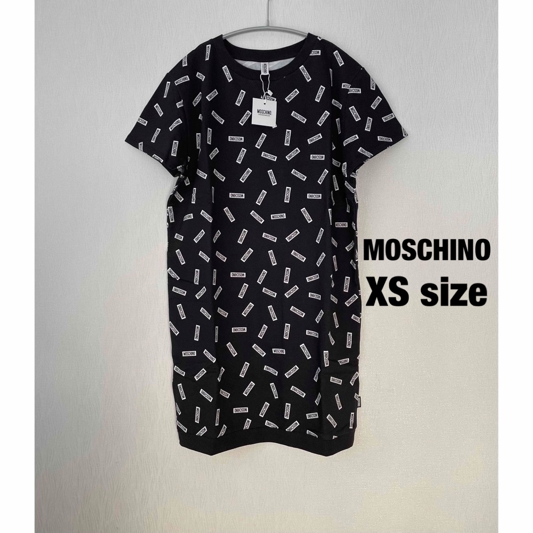 新品】MOSCHINO モスキーノ ロゴ 半袖 スウェットワンピース XS - ひざ ...