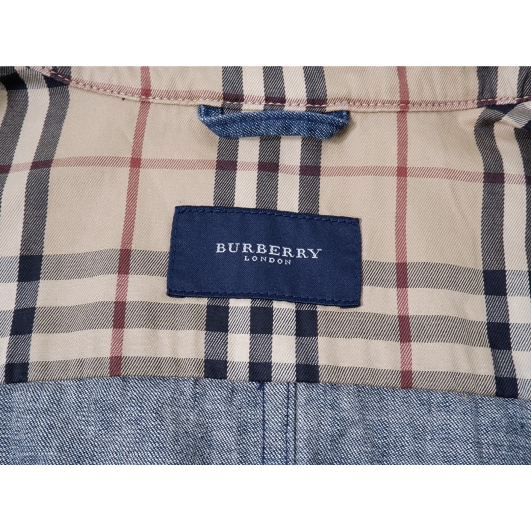 BURBERRY(バーバリー)のBURBERRY LONDONバーバリーロンドン 裏チェック使い インディゴデニムカバーオールジャケット【L】【MJKA71914】 メンズのジャケット/アウター(その他)の商品写真