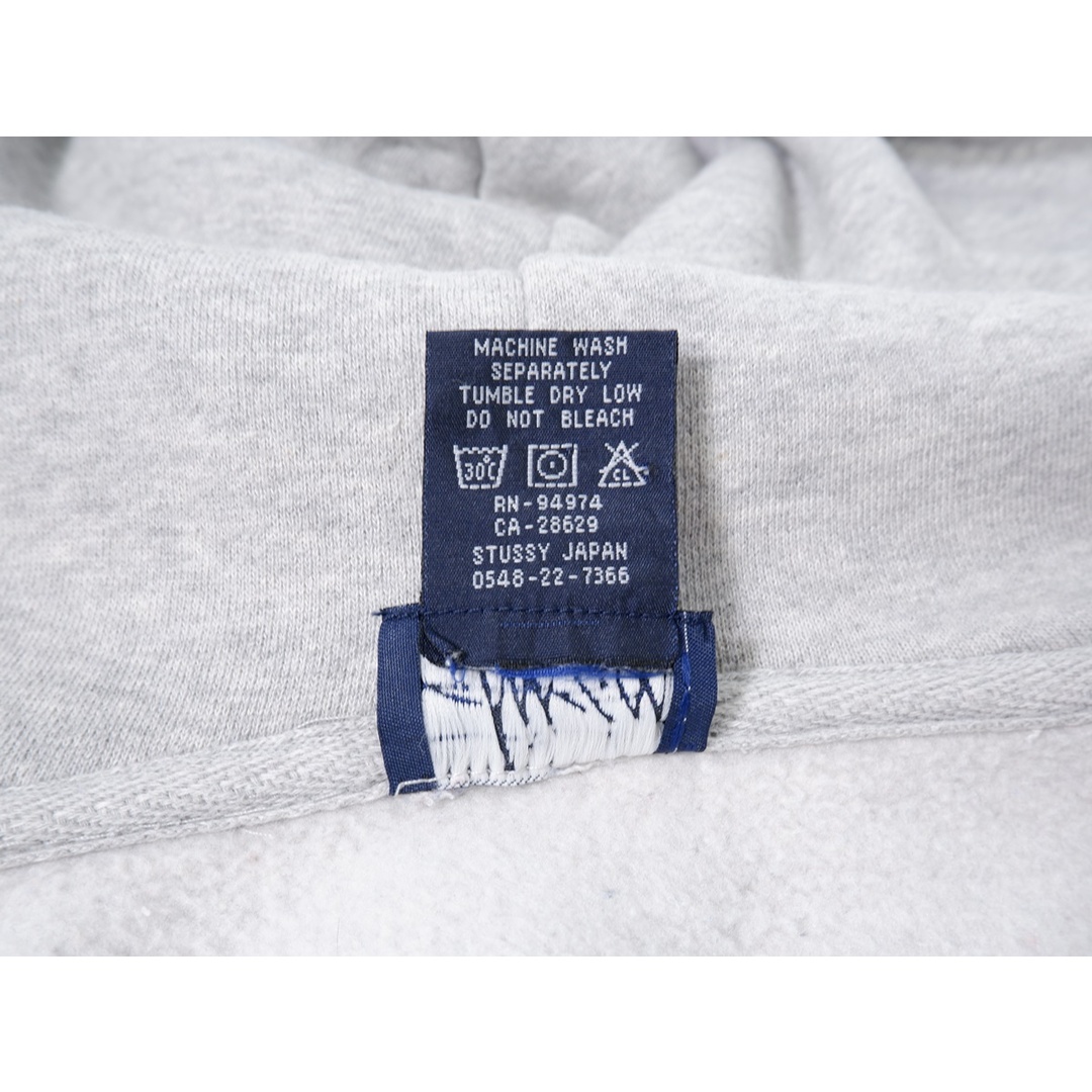 STUSSYステューシー 90's-00's 紺タグ 胸刺繍 裏起毛ラグランジップスウェットパーカー【L】【MTSA71839】