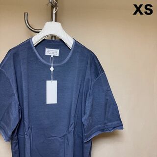 マルタンマルジェラ(Maison Martin Margiela)の新品 XS マルジェラ 22ss ガーメントダイ Tシャツ 青 4914(Tシャツ/カットソー(半袖/袖なし))