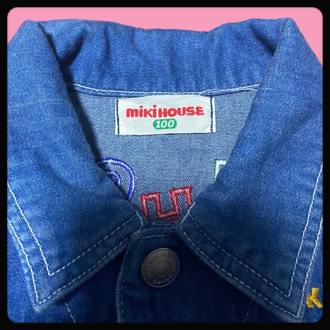 mikihouse(ミキハウス)の№74　ミキハウス　mikihouse　ベスト　ジーンズ　キッズ　デニム　100 キッズ/ベビー/マタニティのキッズ服男の子用(90cm~)(ジャケット/上着)の商品写真