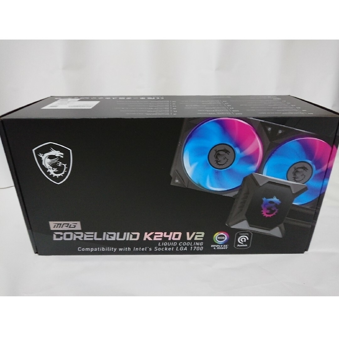 簡易水冷 MSI CORELIQUID K240 V2PCパーツ