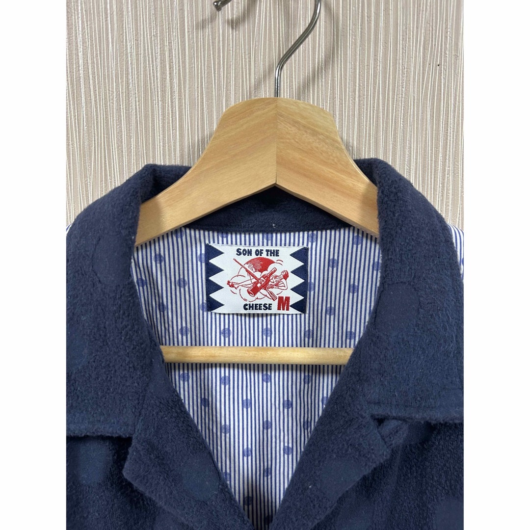 SON OF THE CHEESE DOT SS SHIRT navy シャツ