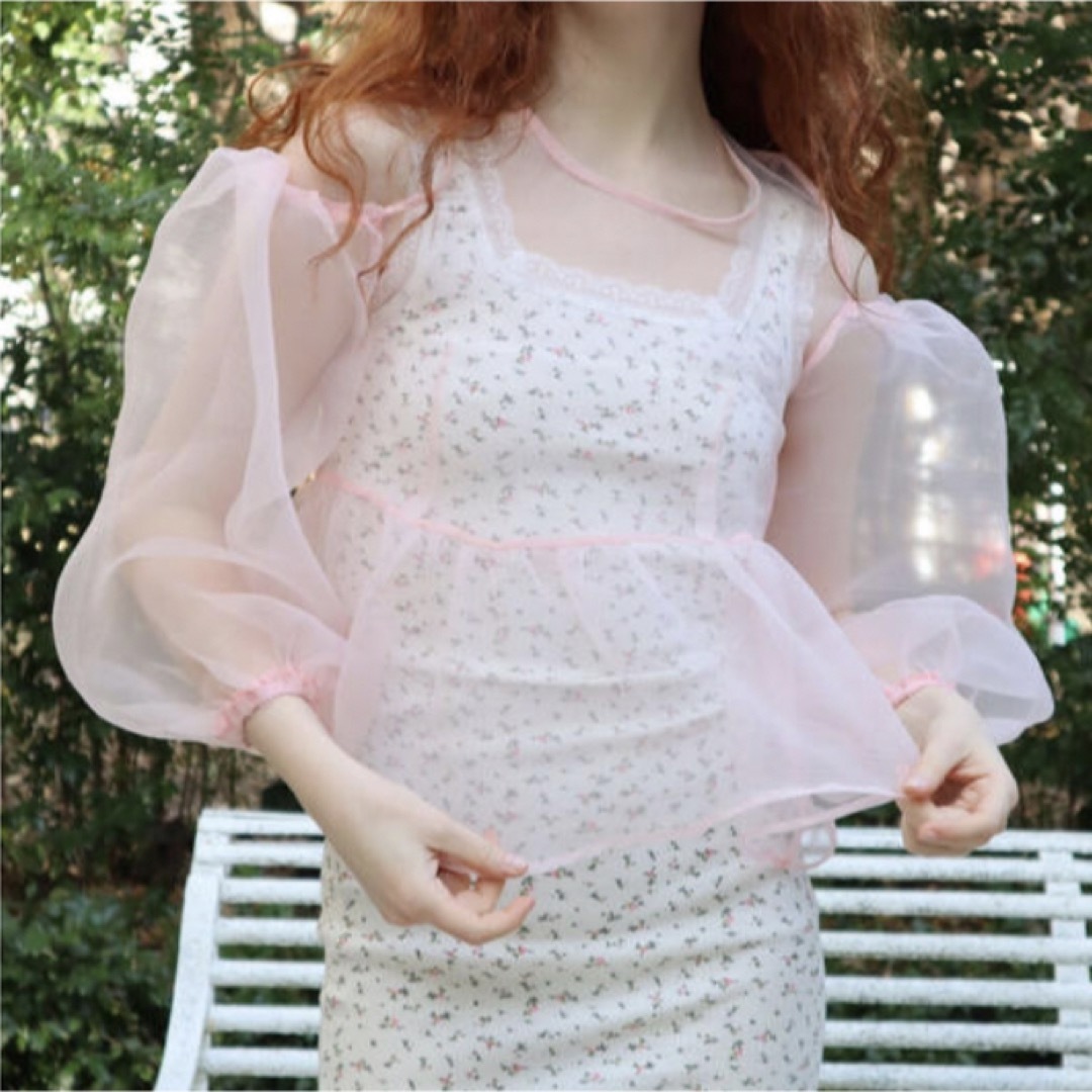 epine back ribbon organdy pepram blouse