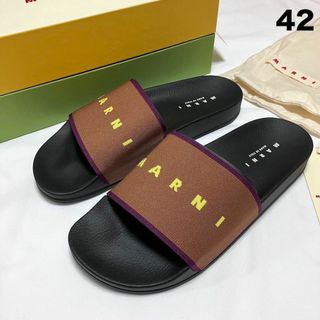 MARNI  新品　スライドサンダル 42   茶系