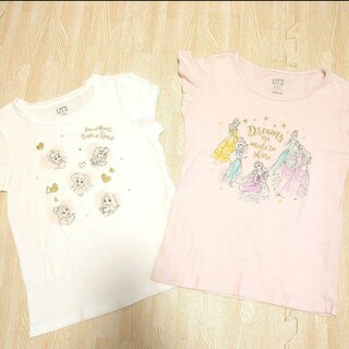 ディズニー(Disney)のUNIQLO♡Disney♡プリンセス♡ラインストーン♡Tシャツ♡110(Tシャツ/カットソー)