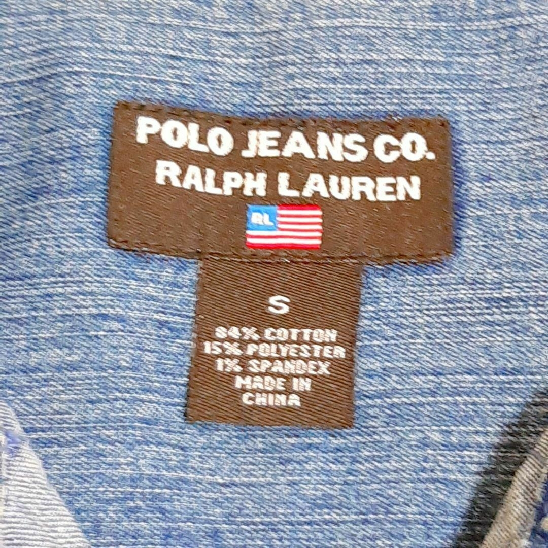 POLO RALPH LAUREN(ポロラルフローレン)のポロ ジーンズ(ラルフローレン) デニムシャツ 　七分袖 ヴィンテージ レディースのトップス(シャツ/ブラウス(半袖/袖なし))の商品写真