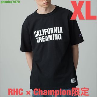 ロンハーマン(Ron Herman)のRHC × Champion Made in USA Tee【XL】Tシャツ 黒(Tシャツ/カットソー(半袖/袖なし))