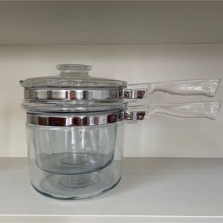 パイレックス(Pyrex)の希少　ヴィンテージ  パイレックス　ダブルボイラー(鍋/フライパン)