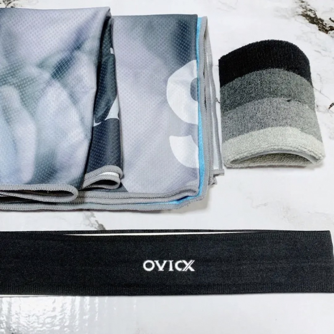 ovicx ヘッドバンド リストバンド スポーツタオル ３セット 高品質