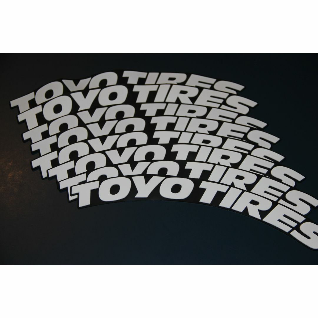 【接着剤付】TOYO　３D　タイヤステッカー　ホワイトレター