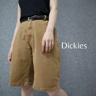 ディッキーズ(Dickies)の【ディッキーズ】ダック地 ルーズ ワークショーツ ハーフパンツ キャメル W40(ショートパンツ)