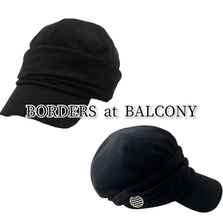ボーダーズアットバルコニー(BORDERS at BALCONY)のBORDERS at BALCONY キャスケット ブラック 大人綺麗め 帽子(キャスケット)