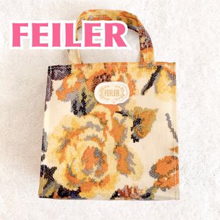 フェイラー(FEILER)の【匿名配送】FEILER フェイラー　ビニール加工のスクエアミニハンドバッグ(ハンドバッグ)