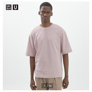ユニクロ(UNIQLO)の【新品未使用】エアリズムコットンオーバーサイズＴシャツ　Mサイズ(Tシャツ/カットソー(半袖/袖なし))