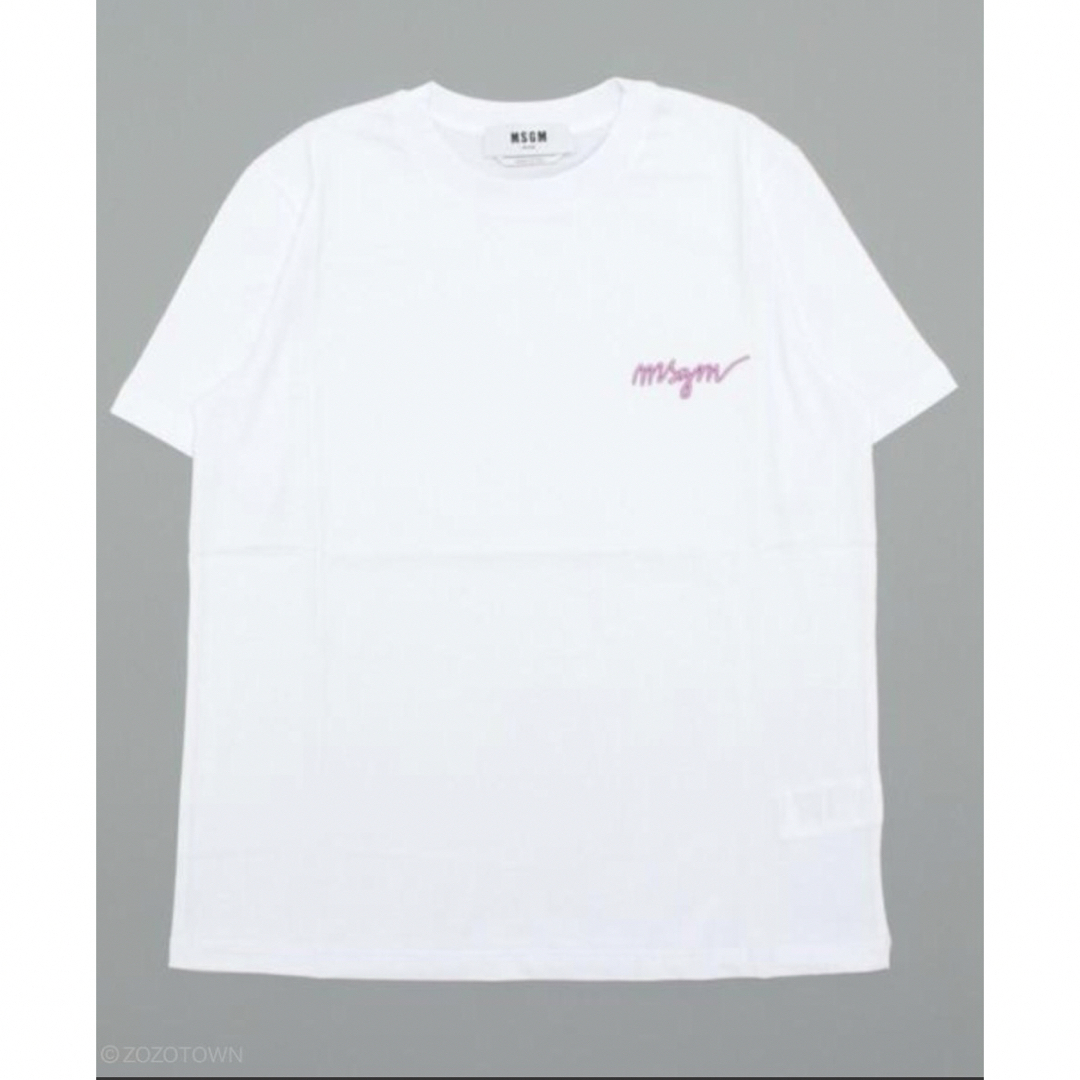 1度使用のみ♡【MSGM】 クルーネック 刺繍ロゴTシャツ - Tシャツ(半袖
