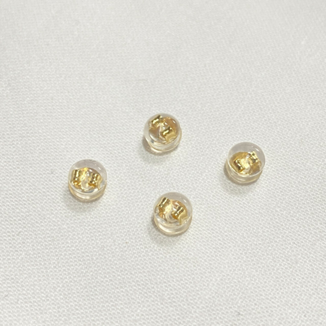 シリコン ピアスキャッチ 4個セット ゴールド ダブルロック 落ちない パーツの通販 by まい シリコン ピアスキャッチ ゴールド ピアス 落ちない ダブルロック 4個