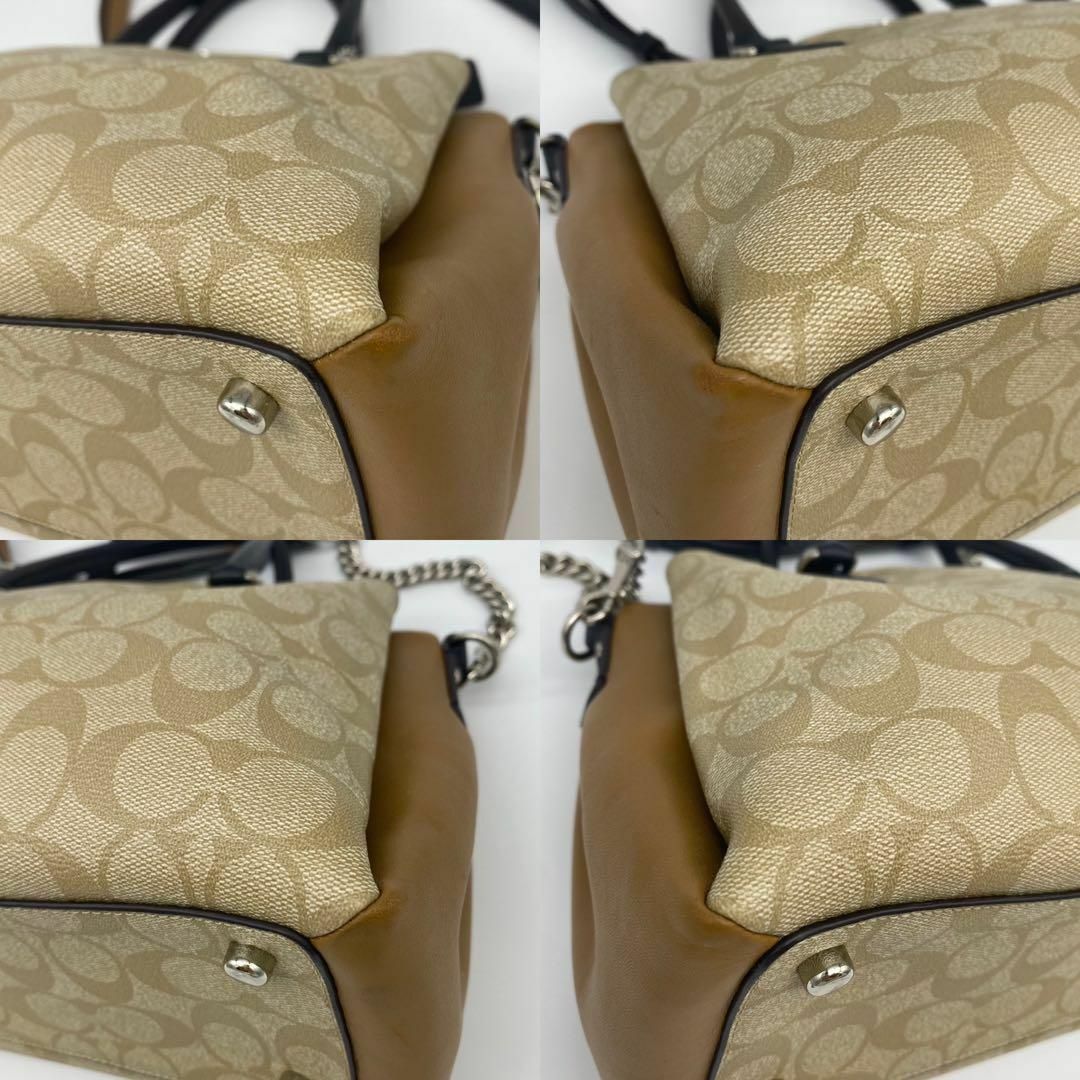 COACH - 極美品○coach 2way マルチカラー PVC シグネチャー チェーン ... 極美品●coach 2way マルチカラー PVC シグネチャー チェーンバッグ