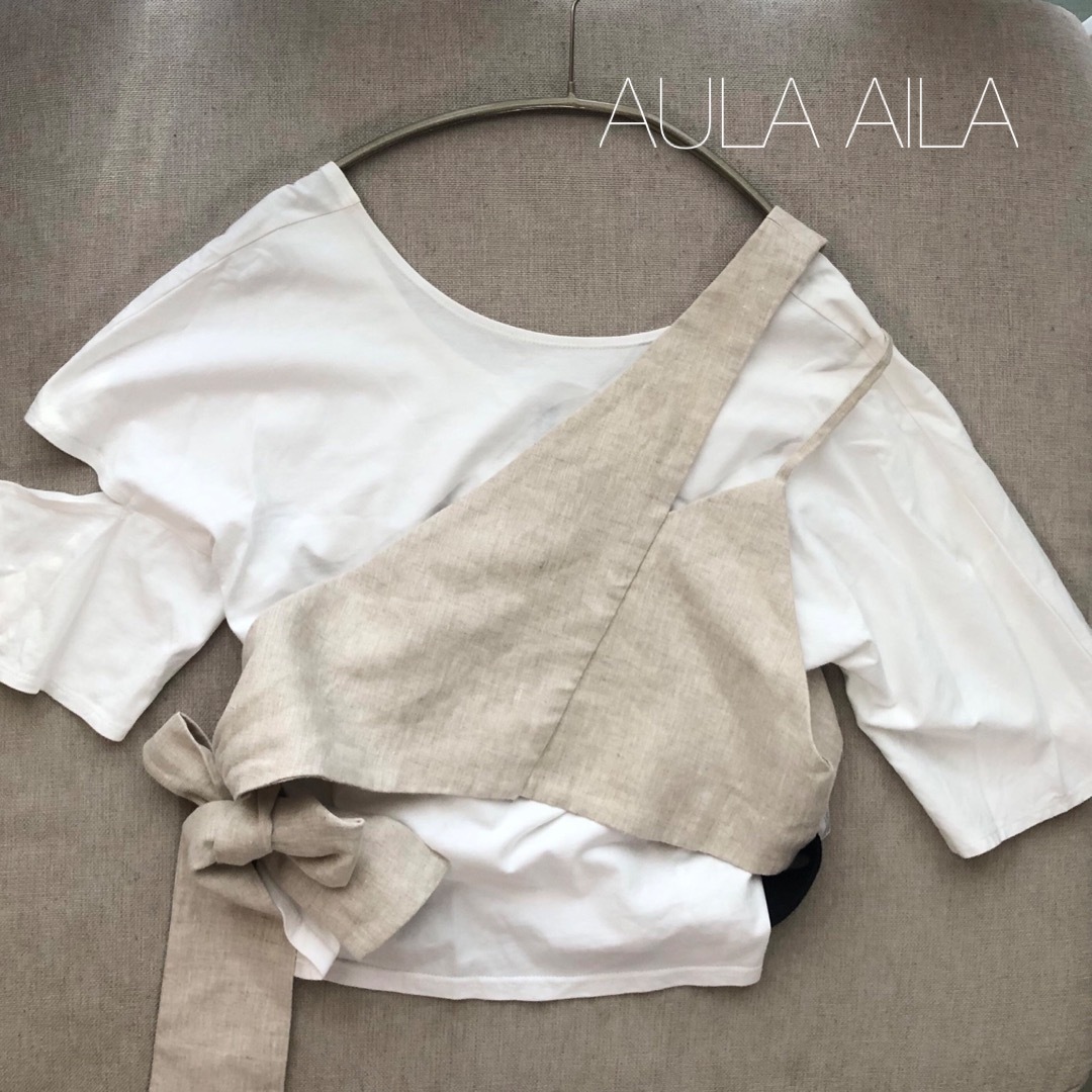 AULA AILA(アウラアイラ)のAULA AILA アシンメトリー レイヤードトップス レディースのトップス(Tシャツ(長袖/七分))の商品写真