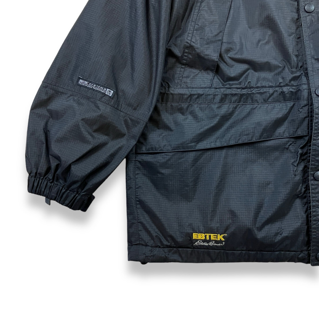 Eddie Bauer(エディーバウアー)の90s EBTEK エディーバウアー ヴィンテージゴアテックスパーカー ブラック メンズのジャケット/アウター(マウンテンパーカー)の商品写真