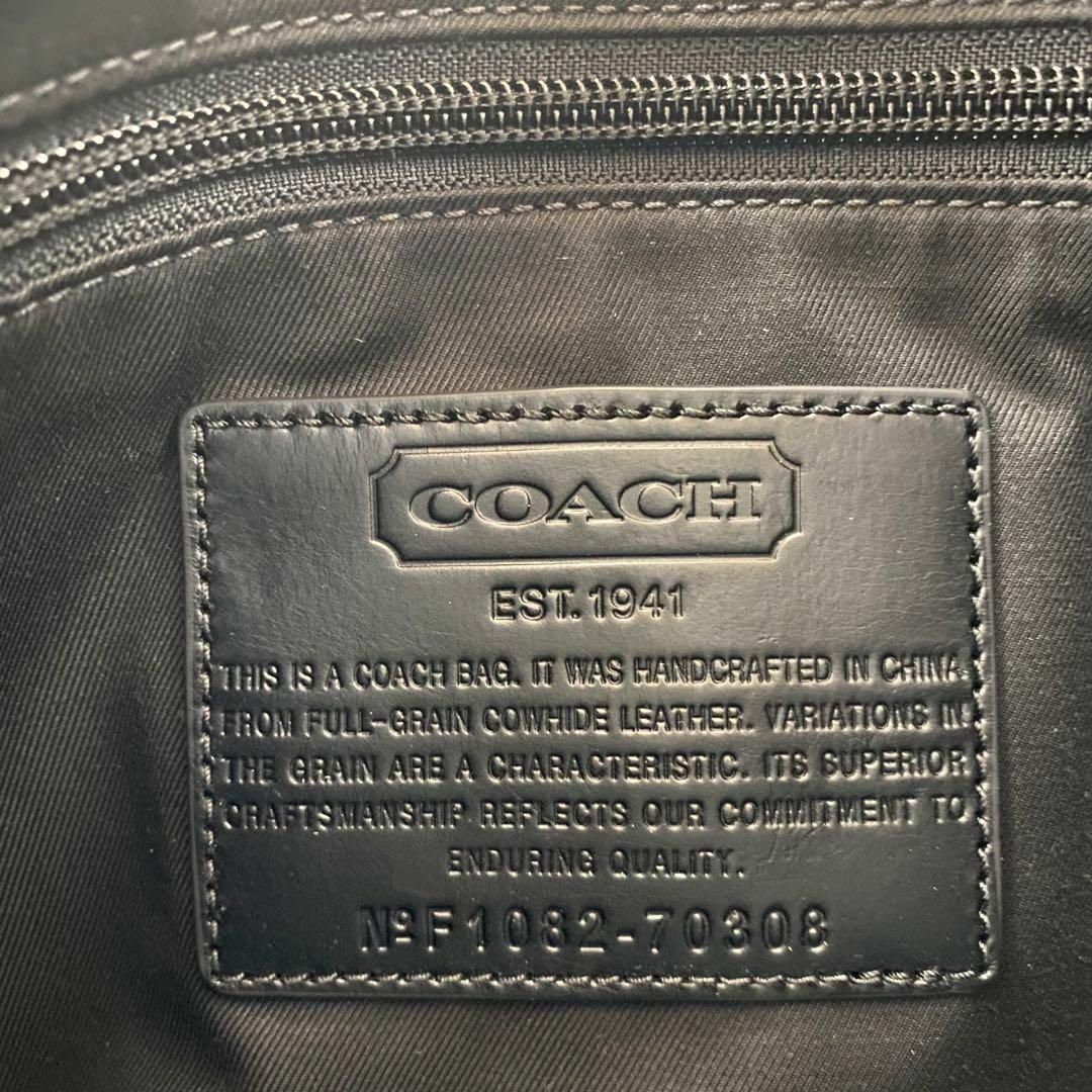 【極美品】coach トンプソン　極上レザー　ロゴ型押し　A4収納可能　ビジネス 8