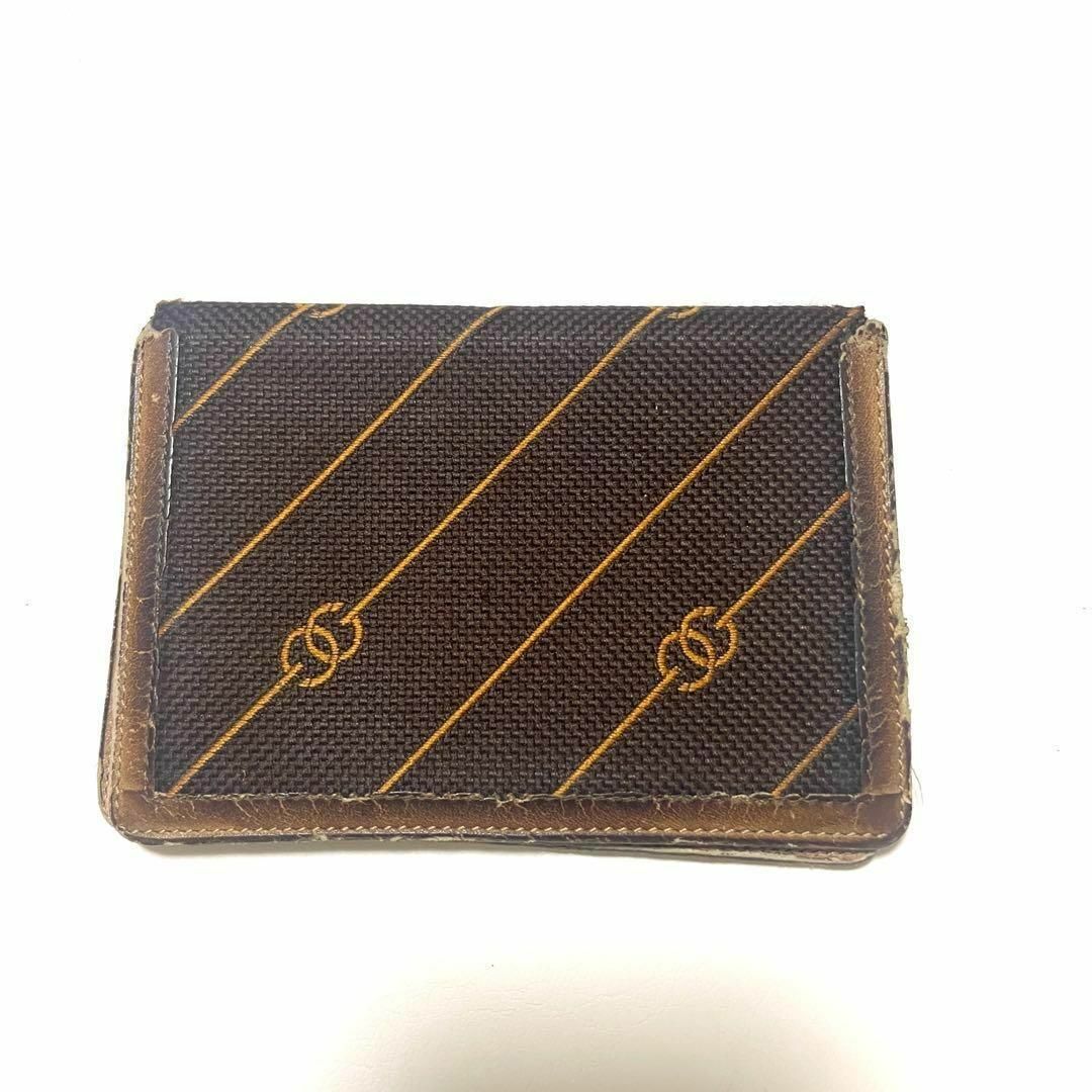 GUCCI グッチ 定期入れ カードケース ブラウン 茶色 GCロゴ 名刺入れ