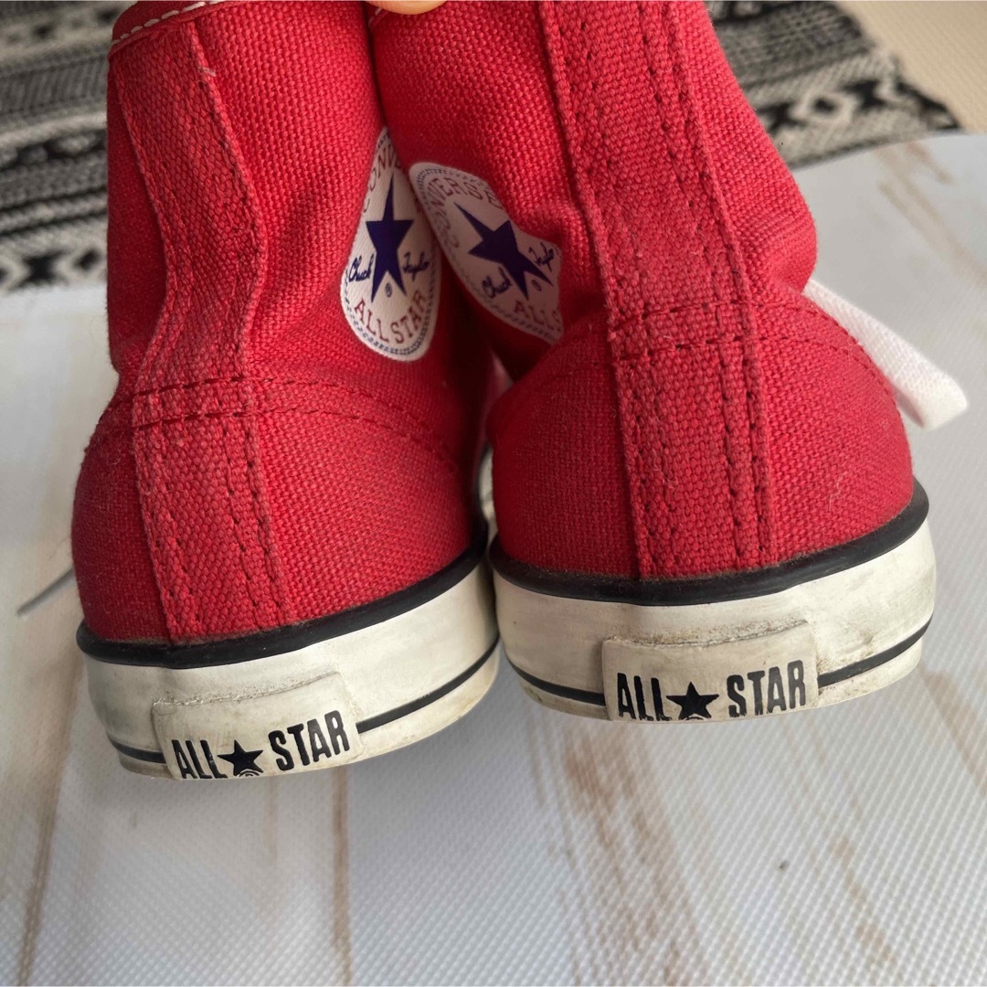 ALL STAR（CONVERSE）(オールスター)のコンバース　ハイカット　21.0センチ　赤 キッズ/ベビー/マタニティのキッズ靴/シューズ(15cm~)(スニーカー)の商品写真